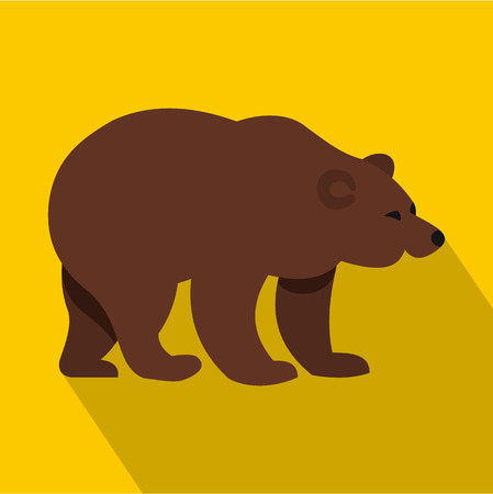 Bear icon. Flat illustration of bear vector icon for webのイラスト素材