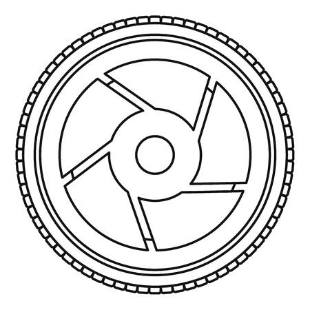 Camera aperture icon. Outline illustration of camera aperture vector icon for webのイラスト素材