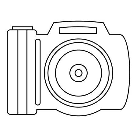 Camera icon. Outline illustration of camera vector icon for webのイラスト素材