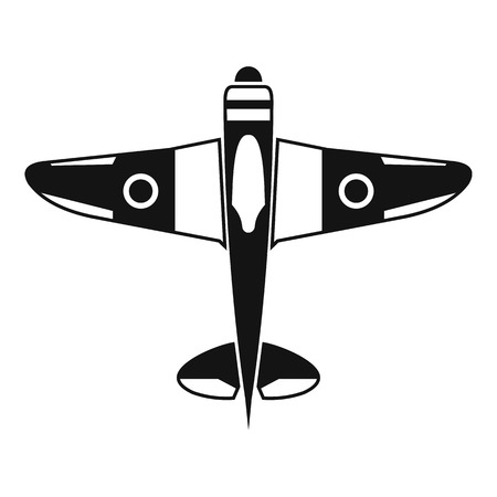 Military fighter plane icon. Simple illustration of military fighter plane vector icon for webのイラスト素材