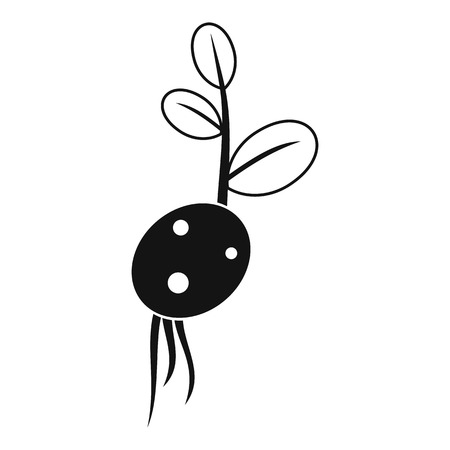 Potato sprout from the root icon. Simple illustration of potato sprout from the root vector icon for webのイラスト素材