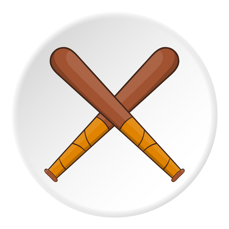 Baseball bats icon. Flat illustration of baseball bats vector icon for webのイラスト素材
