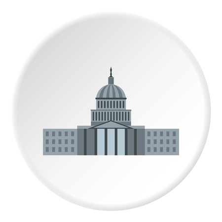 Capitol icon. Flat illustration of capitol vector icon for webのイラスト素材