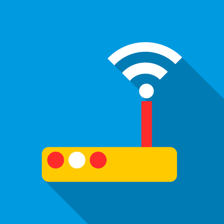 Modem icon. Flat illustration of modem vector icon for webのイラスト素材