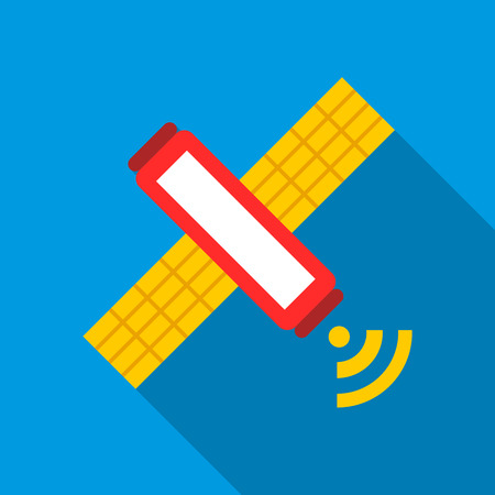 Satellite icon. Flat illustration of satellite vector icon for webのイラスト素材