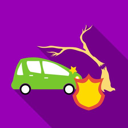 Protect machine from accident icon. Flat illustration of protect machine from accident vector icon for webのイラスト素材