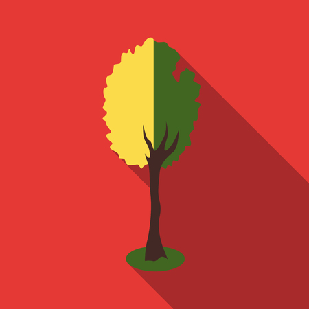 Fluffy tree icon. Flat illustration of fluffy tree vector icon for webのイラスト素材