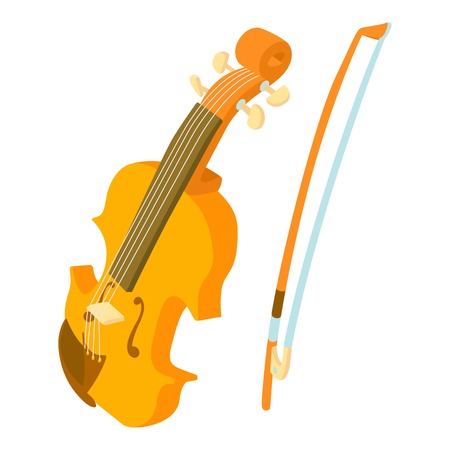 Contrabass icon. Cartoon illustration of contrabass vector icon for webのイラスト素材