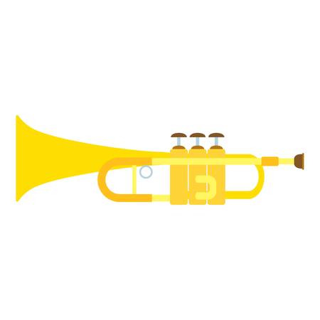 Trumpet icon. Flat illustration of trumpet vector icon for webのイラスト素材