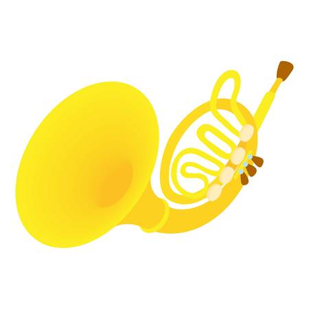 Brass pipe icon. Cartoon illustration of brass pipe vector icon for webのイラスト素材
