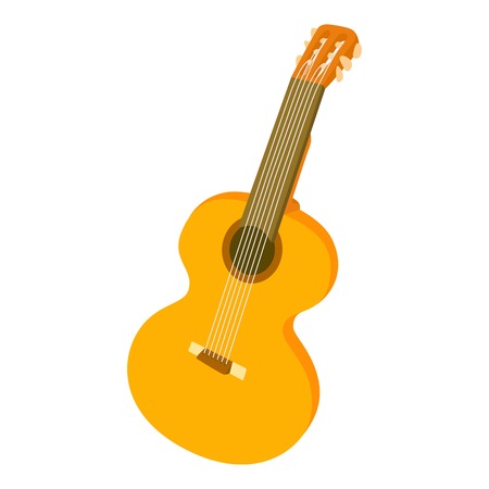 Guitar icon. Cartoon illustration of guitar vector icon for webのイラスト素材