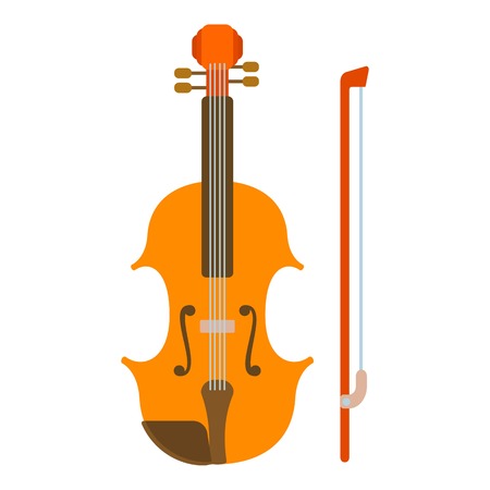 Contrabass icon. Flat illustration of contrabass vector icon for webのイラスト素材