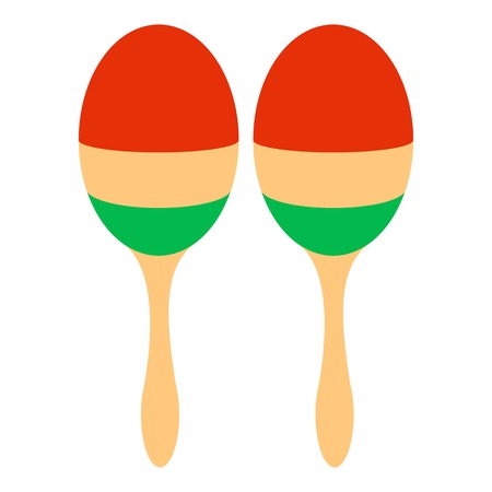 Maracas icon. Flat illustration of maracas vector icon for webのイラスト素材