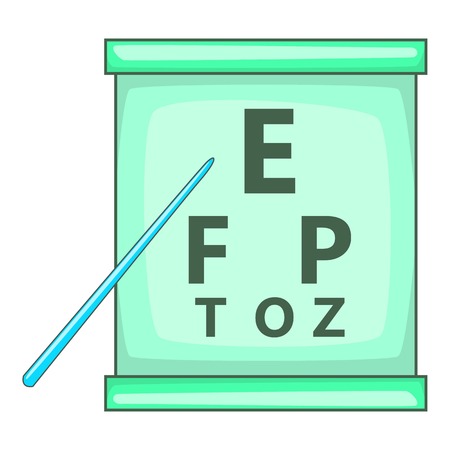 Eye test icon. Cartoon illustration of eye test vector icon for web designのイラスト素材