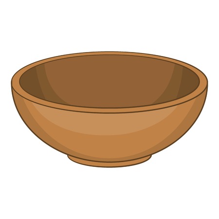 Big bowl icon. Cartoon illustration of big bowl vector icon for webのイラスト素材
