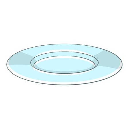 Plate icon. Cartoon illustration of plate vector icon for webのイラスト素材
