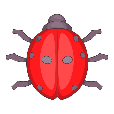 Ladybug icon. Cartoon illustration of ladybug vector icon for webのイラスト素材