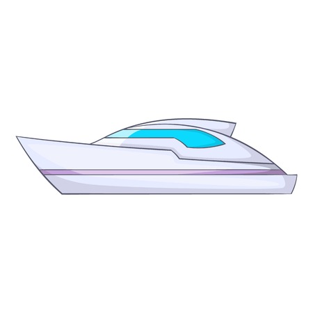 Powerboat icon. Cartoon illustration of powerboat vector icon for webのイラスト素材