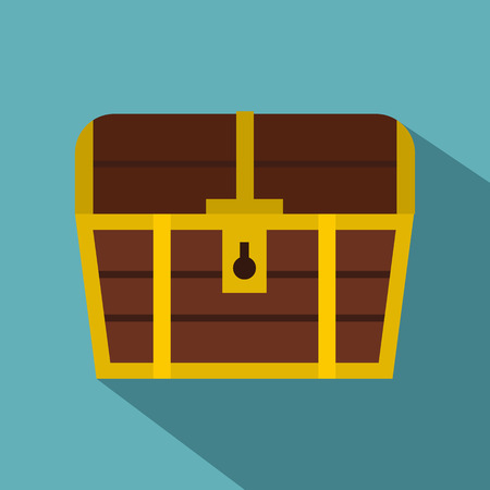 Chest icon. Flat illustration of chest vector icon for webのイラスト素材
