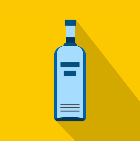 Bottle of vodka icon. Flat illustration of bottle of vodka vector icon for webのイラスト素材