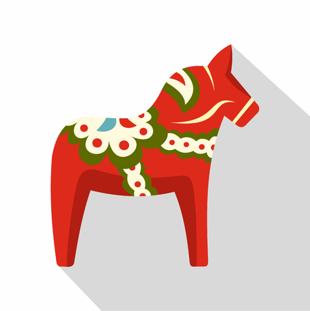 Toy horse icon. Flat illustration of toy horse icon for webのイラスト素材