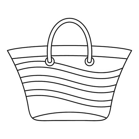Women beach bag icon. Outline illustration of women beach bag vector icon for webのイラスト素材