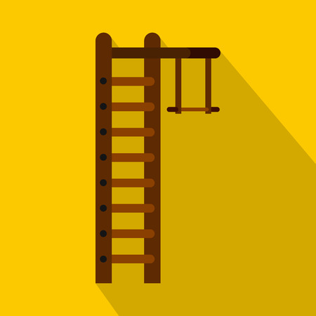 Swedish ladder icon. Flat illustration of swedish ladder vector icon for webのイラスト素材