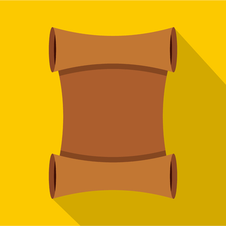 Scroll icon. Flat illustration of scroll vector icon for webのイラスト素材