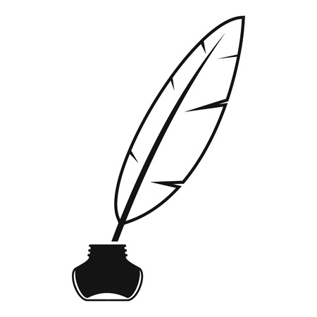 Ink with pen icon. Simple illustration of ink with pen vector icon for webのイラスト素材