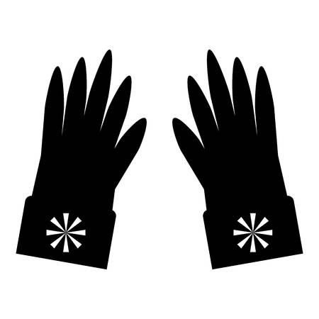 Gloves with snowflake icon. Simple illustration of gloves with snowflake vector icon for webのイラスト素材