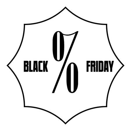 Black Friday sale icon. Outline illustration of Black Friday sale vector icon for webのイラスト素材