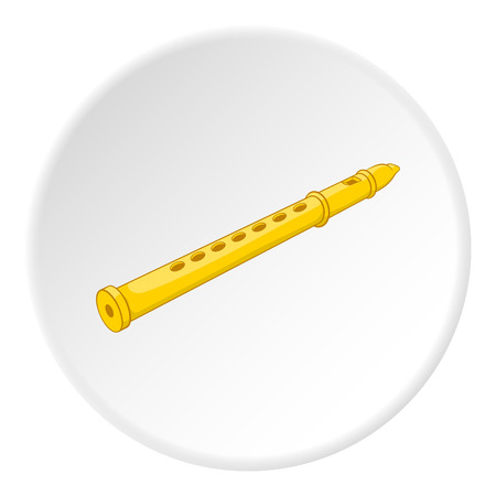 Flute icon. Cartoon illustration of flute vector icon for webのイラスト素材
