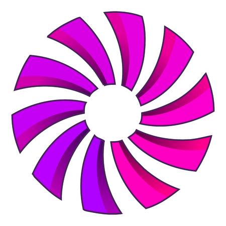Turbine or propeller icon. Cartoon illustration of propeller vector icon for web designのイラスト素材