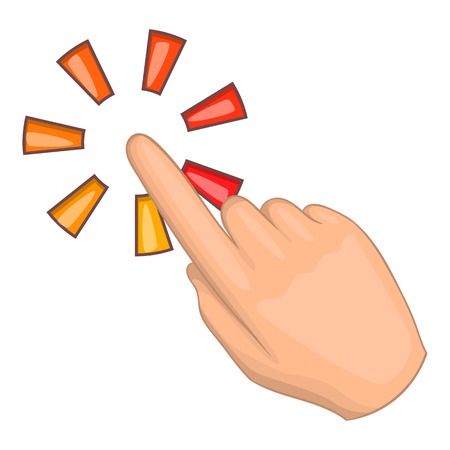 Hand cursor icon. Cartoon illustration of cursor vector icon for web designのイラスト素材