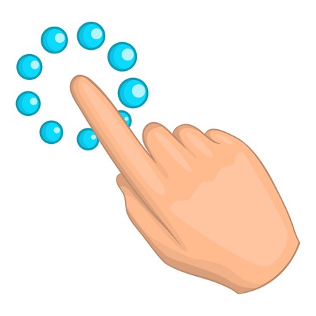 Hand click cursor icon. Cartoon illustration of cursor vector icon for web designのイラスト素材