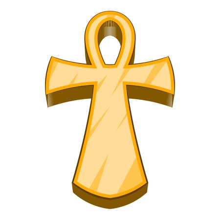 Egyptian ankh icon. Cartoon illustration of ankh vector icon for web designのイラスト素材