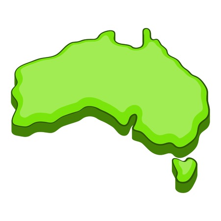 Australia map icon. Cartoon illustration of Australia map vector icon for web designのイラスト素材