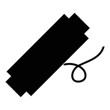 Slanted spool icon. Simple illustration of slanted spool vector icon for web
