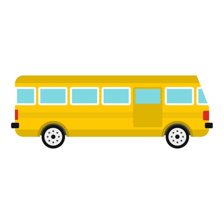 Bus icon. Flat illustration of bus vector icon for web