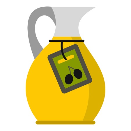 Olive oil icon. Cartoon illustration of olive oil vector icon for webのイラスト素材