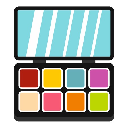 Palette eye shadow icon. Flat illustration of palette eye shadow vector icon for webのイラスト素材
