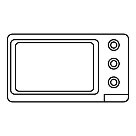 Microwave icon. Outline illustration of microwave vector icon for webのイラスト素材