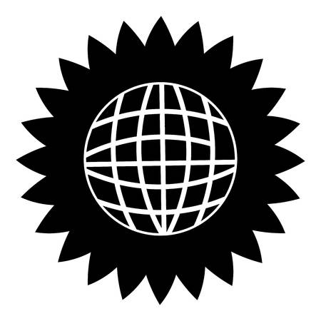 Sunflower icon. Simple illustration of sunflower vector icon for webのイラスト素材