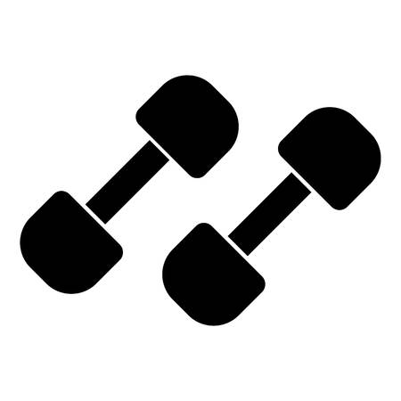 Two dumbbells icon. Simple illustration of two dumbbells vector icon for webのイラスト素材
