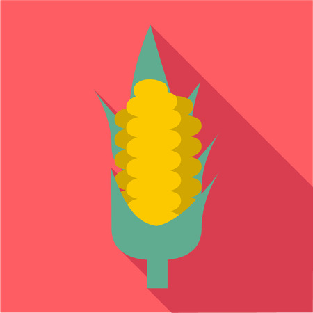 Corn icon. Flat illustration of corn vector icon for webのイラスト素材