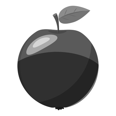 Apple icon. Gray monochrome illustration of apple vector icon for webのイラスト素材