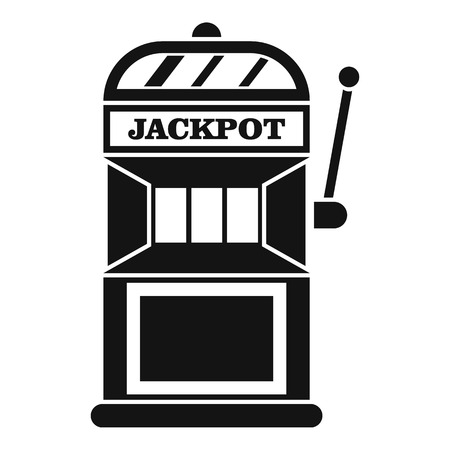 Gamble machine icon. Simple illustration of gamble machine vector icon for webのイラスト素材