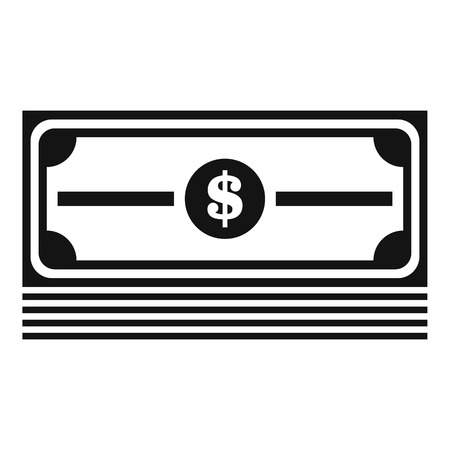 Stack of dollars icon. Simple illustration of stack of dollars vector icon for webのイラスト素材
