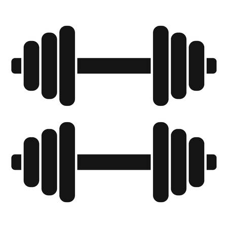 Two dumbbells icon. Simple illustration of two dumbbells vector icon for webのイラスト素材