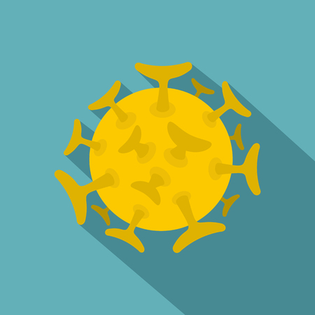 Round viral bacteria icon. Flat illustration of round viral bacteria vector icon for webのイラスト素材